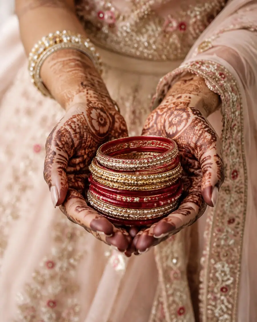 Mehndi and bridal hands concept
